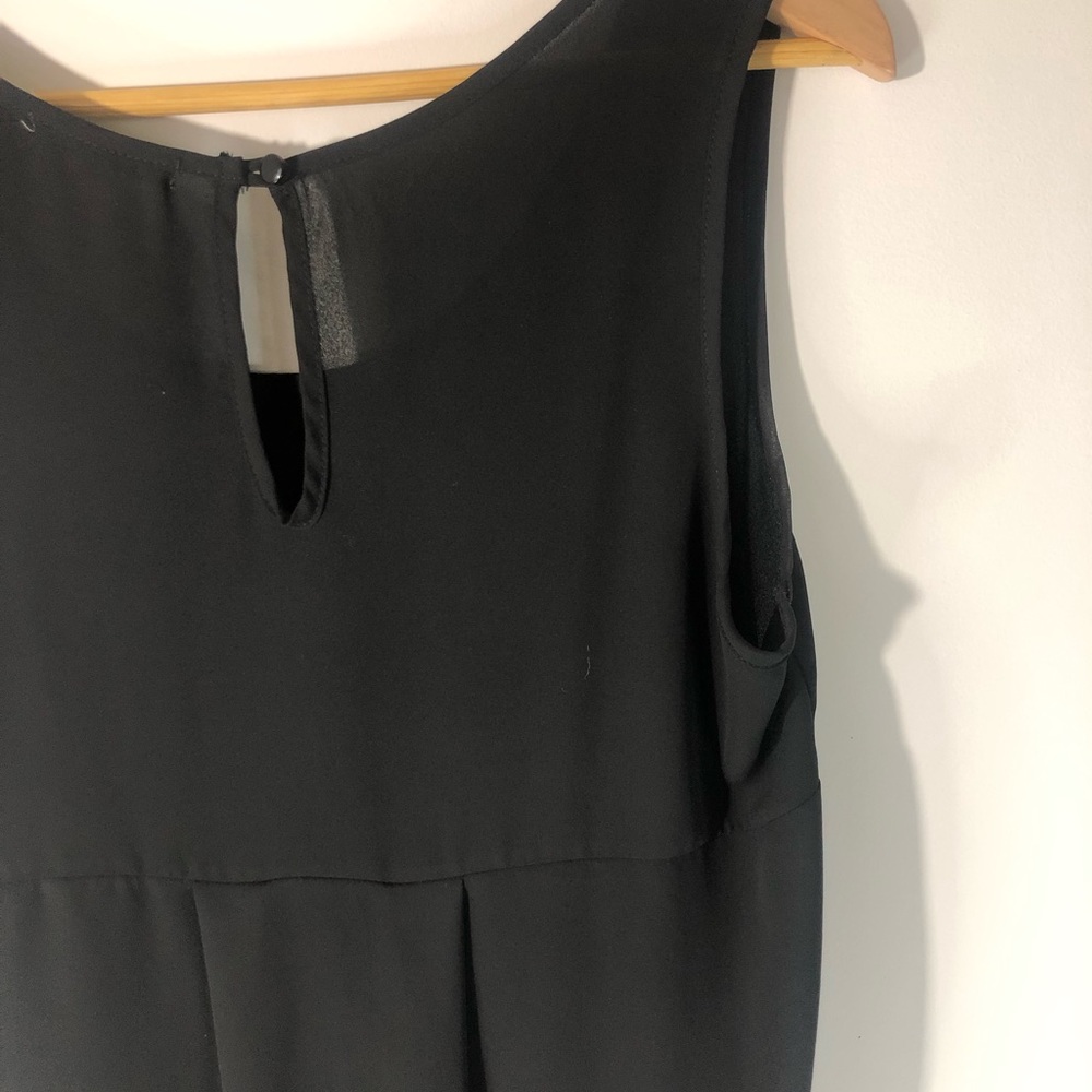 Long Black Silky Polyester Tunic - Picture 8 of 9